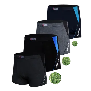 Boxerky Pánské bambusové boxerky - Pesail A021 (4 ks v balení ) Barva: Mix barva, Velikost: XL