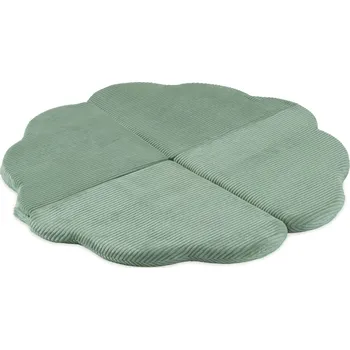 Hrací deka Měkká podložka na hraní Květina Plush Nest - Green Corduroy