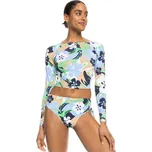 Roxy dámské tričko s dlouhým rukávem Crop Top LS Lycra Vintage Indigo Archive | Modrá | Velikost M