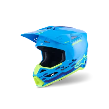 Helma na motorku Motokrosová přilba ALPINESTARS SM3 / SM-3 / S-M3 / 8301126-7232 FORCE barva cyan (pro motokros, enduro a off-road jízdu)