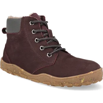 Dívčí zimní obuv Barefoot dětské zimní boty bLIFESTYLE - schwarzbärStyle Tex traube tmavě hnědé Velikost: 35