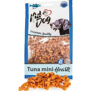 Pamlsek pro psa KIDDOG MINI tuňákové plátky srdíčka 1 cm 70g