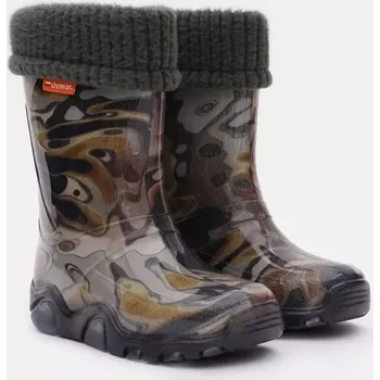 Chlapecká obuv Dětské zateplené holinky Demar Stormer Lux Print N maskáč
