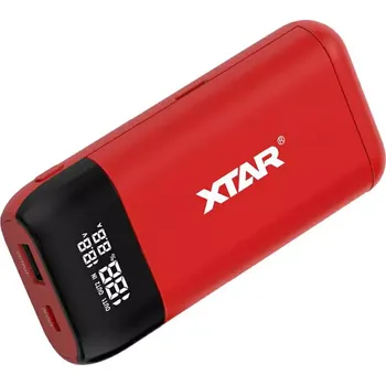 Powerbanka Hybridní nabíječka baterií / powerbanka - XTAR PB2SL červená