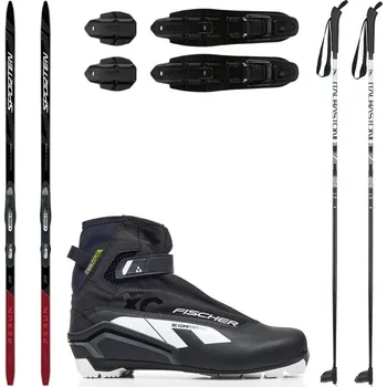 Běžky Dámský běžkový set SPORTEN Perun Pro Skin W se stoupacím pásem + vázání + boty Fischer + hole