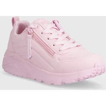 Dívčí tenisky Dětské sneakers boty Skechers UNO LITE EASY ZIP 310387L růžová 30X, EUR 27