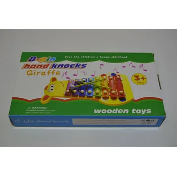 Hudebniny PRC Dřevěný xylofon - žirafa - 8 tónů - dřevo/kov