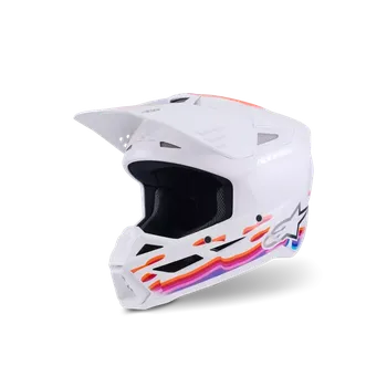 Motodoplněk Motokrosová přilba ALPINESTARS SM3 / SM-3 / S-M3 / 8301126-2180 FORCE bílá lesklá (pro motokros, enduro a off-road jízdu)