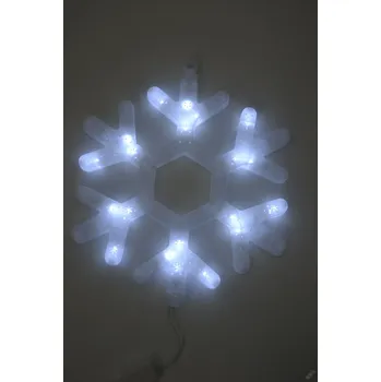 Vánoční dekorace PRC VÁNOČNÍ OSVĚTLENÍ OBRYS VLOČKA 30CM BÍLÁ