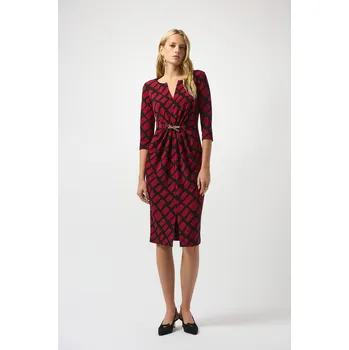 Dámské šaty Joseph Ribkoff dámské společenské šaty 253250/250 Vínová 40/12