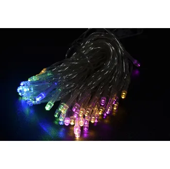 Vánoční dekorace PRC Vánoční osvětlení 50 LED barevné na baterie BD, bateriové