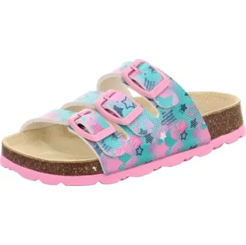 Dívčí pantofle Dívčí korkové pantofle Superfit FOOTBAD Light Green/Multicolored 1-800113-7520 - 36