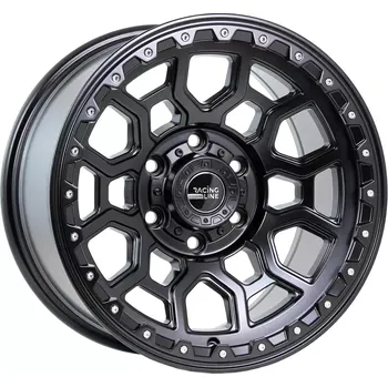 Disk Alu kola Racing Line B1105, 17x9 5x127 ET-6, černá matná (zátěžová)
