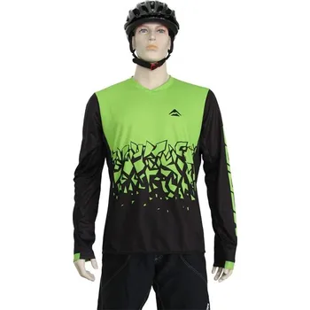 cyklistický dres MERIDA - Dres pánský FREE dl.rukáv zelený XL