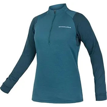 cyklistický dres ENDURA - E9183DT dres dámský Singletrack Fleece L/S deep teal L