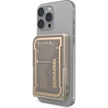 Powerbanka SKINARMA Nexus Mecha MagSafe powerbanka se stojánkem, USB-C, PD (5000 mah) zlatá