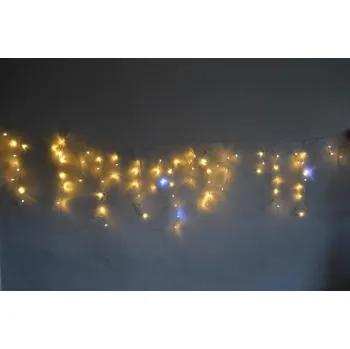 Vánoce Vánoční venkovní závěs 5 metrů teplý se záblesky