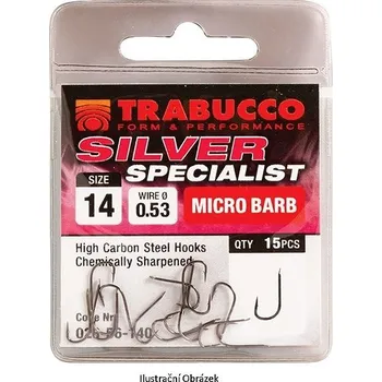Rybářský háček Trabucco Silver Specialist Velikost 16 2 × 15 ks