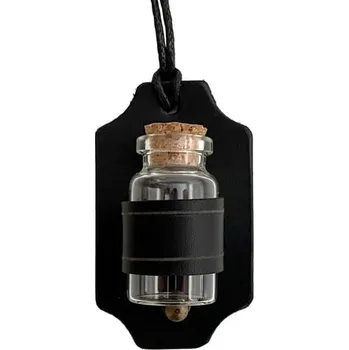 imago Kožený závěs s lahvičkou, barva hnědá