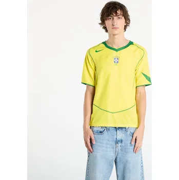 cyklistický dres Dres Nike Men's Soccer Replica Jersey Brazil 2004 Total 90 Reissue Opti Yellow/ Apple Green/ Apple Green XL