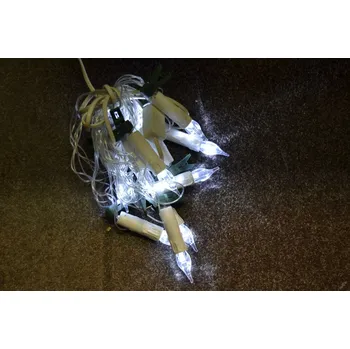 Svíčka PRC VÁNOČNÍ OSVĚTLENÍ 12 LED SVÍČEK S KOLÍČKY - BÍLÉ