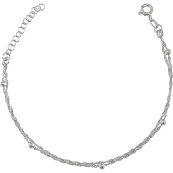 Náramek Stříbrný náramek dvojitá lambáda délka náramku 17+3cm