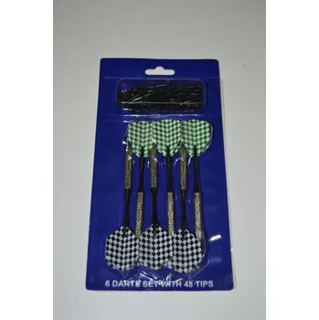 Šipka Terčové šipky s plastovými hroty - 6 ks + 48 ks hrotů