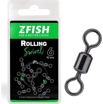 Zfish Obratlík Rolling Swivel Velikost 6, 30 kg 3 × 10 ks