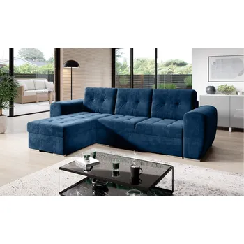 Sedací souprava Rozkládací rohová sedačka BARON modrá
