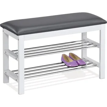 Botník Botník LUNA - masiv, kov, ekokůže, více barev Barva: Bílá