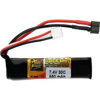 Baterie pro airsoftovou zbraň XCell XCell Li-Pol baterie 7,4V 550mAh, 30C, Mini T-Dean - AEP