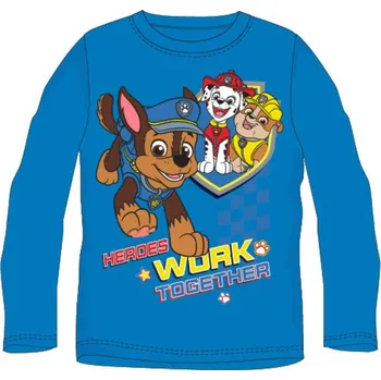 Chlapecké tričko Dětské triko dlouhý rukáv Paw Patrol modré 128