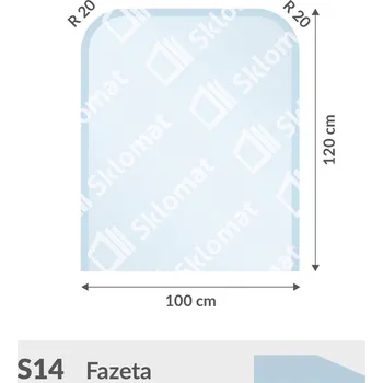Zrcadlo S14 sklo pod kamna 8mm 100 x 120 cm