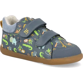 Dívčí zimní obuv Barefoot dětské zimní boty Garvalín - Sauvage petrol modré Velikost: 22