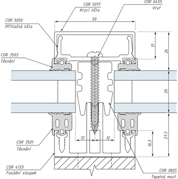 Zrcadlo Fasádní systém pro střechy - tepelně izolační