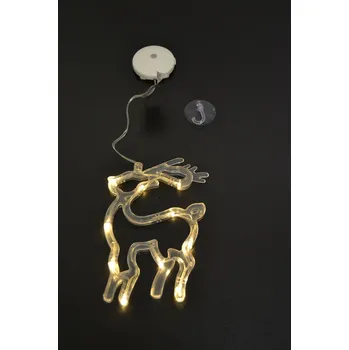 Vánoční dekorace Závěsné bateriové vánoční osvětlení do okna sob teple bílý