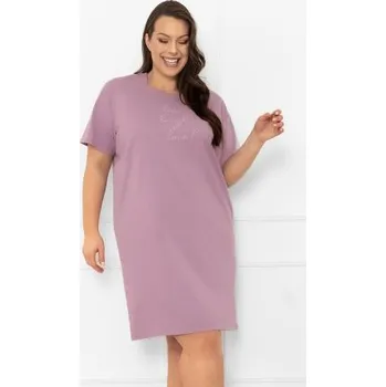 Dámské noční prádlo Noční košile Italian Fashion Ksara - bavlna Světle fialová 2XL