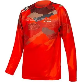 cyklistický dres ENDURA - E7153PA dres dětský MT500JR LTD L/S paprika 9-10let