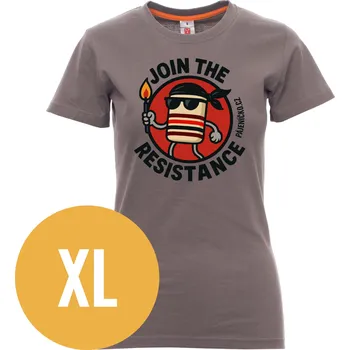 Tričko JOIN THE RESISTANCE - Steel Gray, dámské, XL