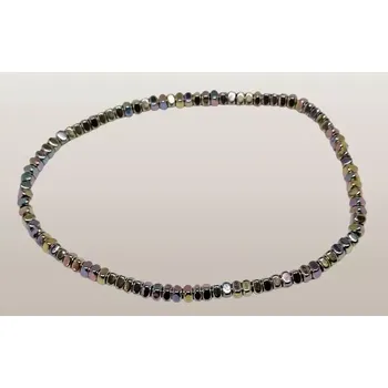 Náramek Jemný hematitový náramek světle duhový