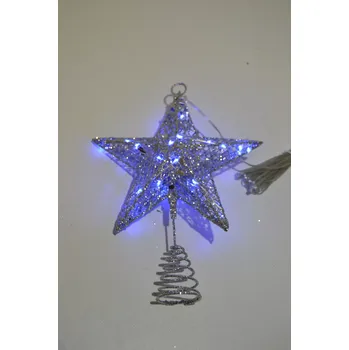 Vánoce Vánoční osvětlení - venkovní drátěná hvězda 30cm modrá