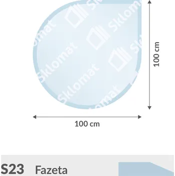 Zrcadlo S23 sklo pod kamna 8mm 100 x 100 cm