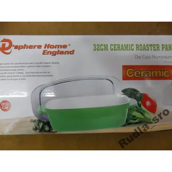 pekáč PRC KERAMICKÝ PEKÁČ S POKLICÍ D SPHERE ENGLAND ZELENÝ