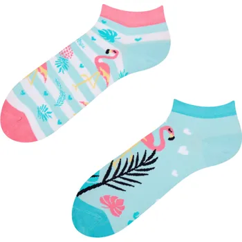 Veselé kotníkové ponožky Zamilovaní plameňáci