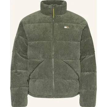 Tommy Jeans Pánská Prošívaná Bunda Z Manšestru, tmavě zelená, 56