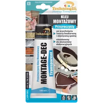 Průmyslové lepidlo TECHNICQLL MONTAGE ADHESIVE TRANSPARENT - Průhledné montážní lepidlo 100ml