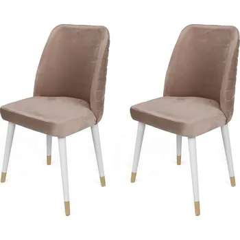 Jídelní židle Sada jídelních židlí Hugo Beige and White, 2 ks, béžová