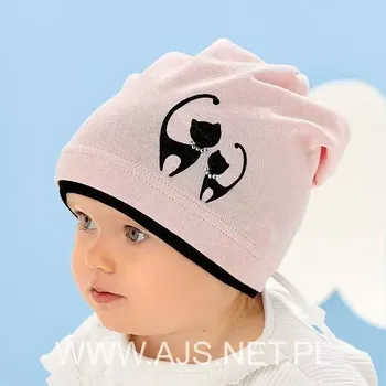 Čepice Dívčí čepice AJS 50-028 růžová barbie 44-46 cm