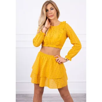 Dámské šaty Hořčicové boho šaty UNI