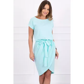 Dámské šaty Šaty s obálkovým spodním dílem v mátové barvě UNI